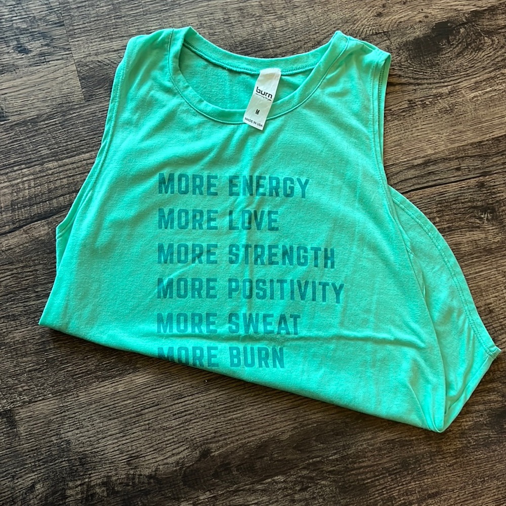 Women’s Mint Green Tank- Burn Boot Camp. Sz Medium